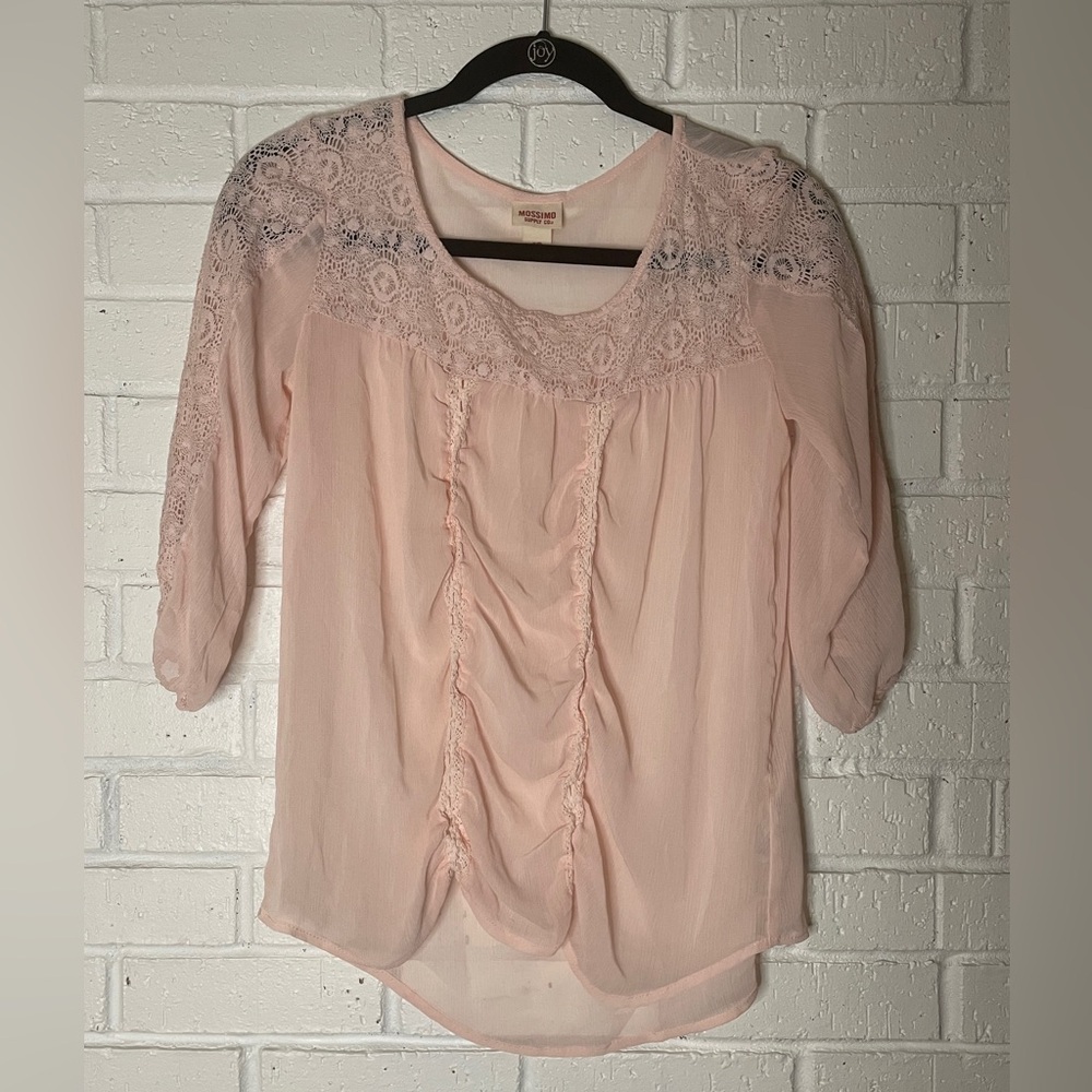 Pale pink top for Valentine’s Day